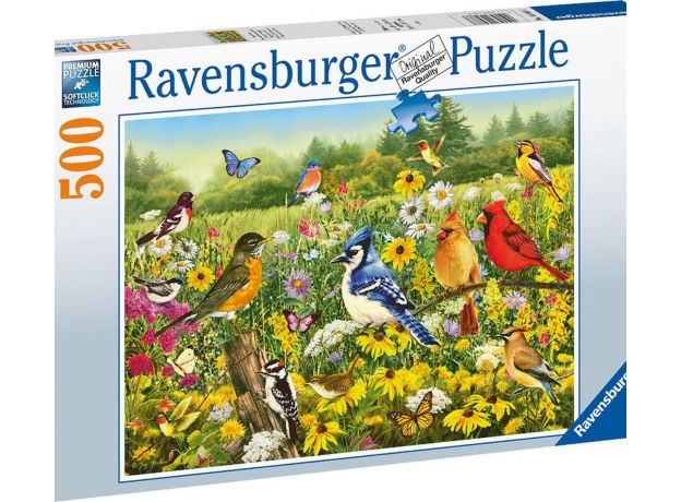 پازل 500 تکه راونزبرگر مدل پرندگان در علفزار, image