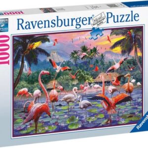 پازل 1000 تکه راونزبرگر مدل فلامینگو های صورتی, image