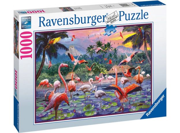پازل 1000 تکه راونزبرگر مدل فلامینگو های صورتی, image