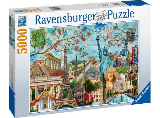 پازل 5000 تکه راونزبرگر مدل کلاژ شهرهای بزرگ, image