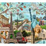 پازل 5000 تکه راونزبرگر مدل کلاژ شهرهای بزرگ, image 2