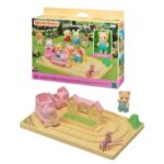 قطار بازی به همراه عروسک خرس Sylvanian Families, image