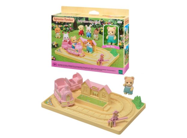 قطار بازی به همراه عروسک خرس Sylvanian Families, image