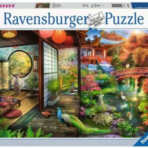 پازل 1000 تکه راونزبرگر مدل چای خانه در باغ ژاپنی, image