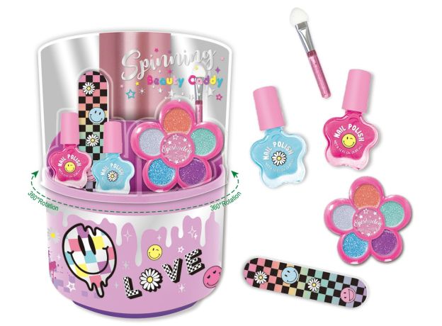 پک لوازم آرایشی Spinning Beauty Caddy مدل اموجی, image