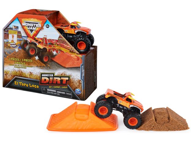 ماشین Monster Jam Dirt مدل El Toro Loco همراه با Kinetic Sand, image