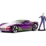 ماشین فلزی 2009 Chevy Corvette Stingray و فیگور فلزی جوکر با مقیاس 1:24, image 2