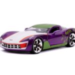 ماشین فلزی 2009 Chevy Corvette Stingray و فیگور فلزی جوکر با مقیاس 1:24, image 4