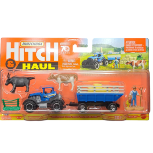 پک تریلر و تراکتور Match Box سری Hitch and Haul مدل Farm Trailer, تنوع: H1235-Farm Trailer, image