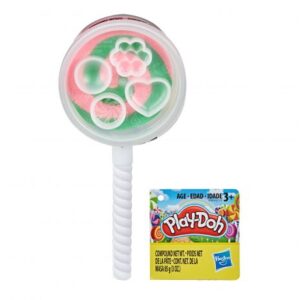 آبنبات چوبی خمیری صورتی و سبز Play Doh, image