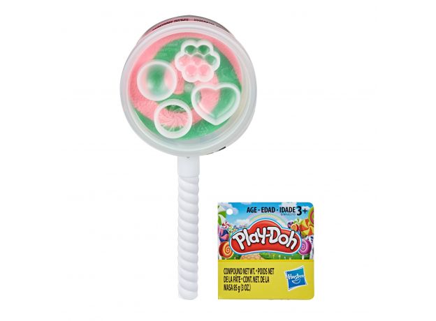 آبنبات چوبی خمیری صورتی و سبز Play Doh, image