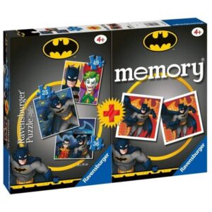 پازل 3 در 1 و بازی مموری راونزبرگر مدل بتمن دی سی کمیک, image