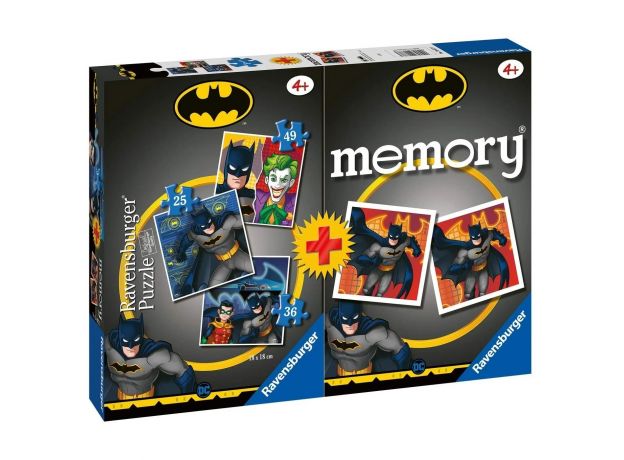 پازل 3 در 1 و بازی مموری راونزبرگر مدل بتمن دی سی کمیک, image