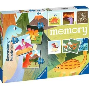 پازل 3 در 1 و بازی مموری راونزبرگر مدل دایناسور