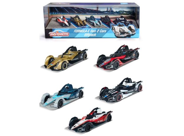 پک 5 تايی ماشين های مسابقه فلزی Majorette مدل Formula-E Gen 2 Cars, image