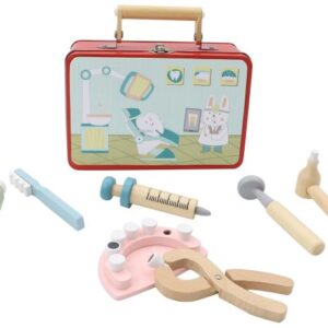 ست دندان پزشکی چوبی با جعبه فلزی پیکاردو, image