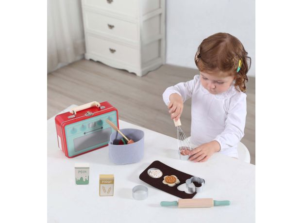 ست شیرینی‌ پزی چوبی با جعبه فلزی پیکاردو, image