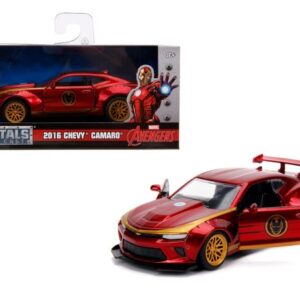 ماشین فلزی مارول اونجرز مدل مرد آهنی با مقیاس 1:32, تنوع: 253222005-Iron Man Chevy Camaro, image