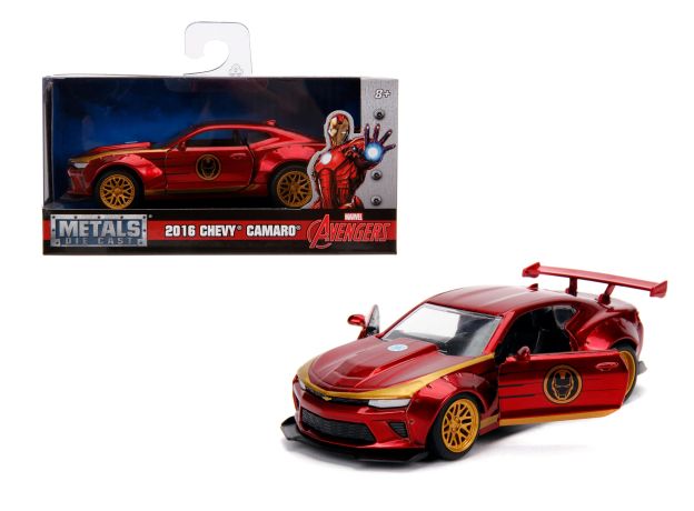 ماشین فلزی مارول اونجرز مدل مرد آهنی با مقیاس 1:32, تنوع: 253222005-Iron Man Chevy Camaro, image