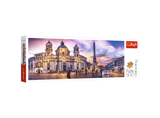 پازل 500 تکه ترفل مدل محله پیازا ناوونا در رم (پانوراما), image