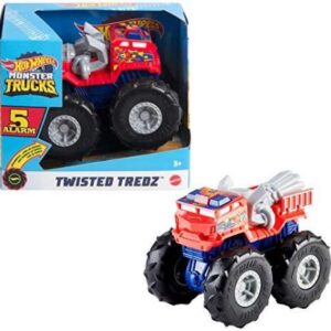 پک تکی ماشین 13 سانتی Hot Wheels سری Monster Truck مدل Twisted Tredz (5 Alarm), تنوع: GVK37-5 Alarm, image