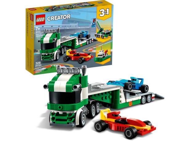 لگو کریتور 3 در 1 مدل کامیون حمل ماشین مسابقه (31113), image