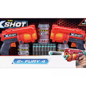 تفنگ دوقلو ایکس شات X-Shot مدل Fury 4 قرمز