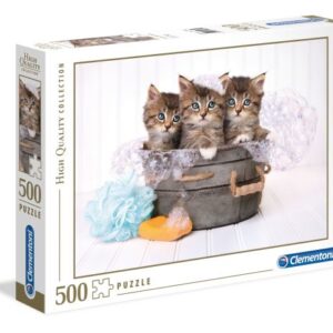 پازل 500 تکه کلمنتونی مدل آب بازی گربه های کوچولو, image