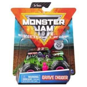 ماشین Monster Jam مدل Grave Digger با مقیاس 1:64 به همراه آدمک, image