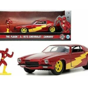 ماشین فلزی شورلت مدل 1973 Chevrolet Camaro و فیگور فلزی فلش با مقیاس 1:32, image