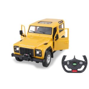 ماشین کنترلی لندرور Defender همراه با تریلر راستار با مقیاس 1:14 (زرد), image