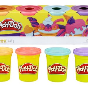 پک 4 تایی خمیربازی Play Doh (کرم – صورتی – آبی – بنفش)
