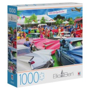 پازل 1000 تکه Spin Master مدل نمایشگاه اتومبیل های کلاسیک