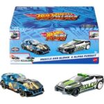 پک 2 تایی ماشین‌ های Hot Wheels سری Pull-Back Speeders مدل Muscle and Blown و Alpha Pursuit, image