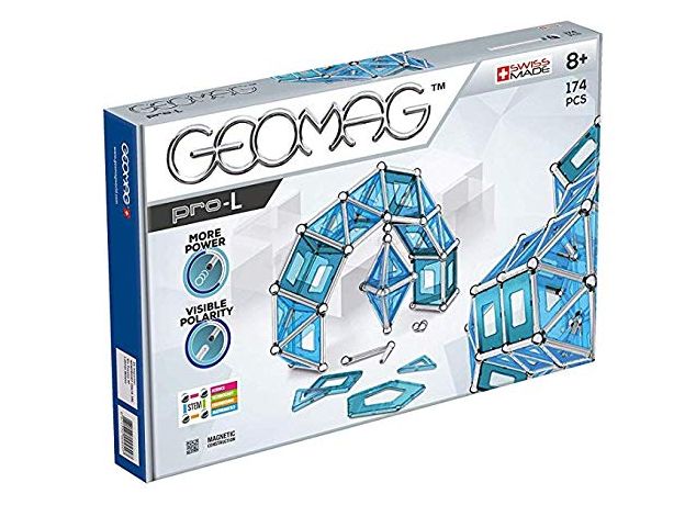 بازی مگنتی 174 قطعه‌ای جیومگ مدل Blue and Silver Metal, image