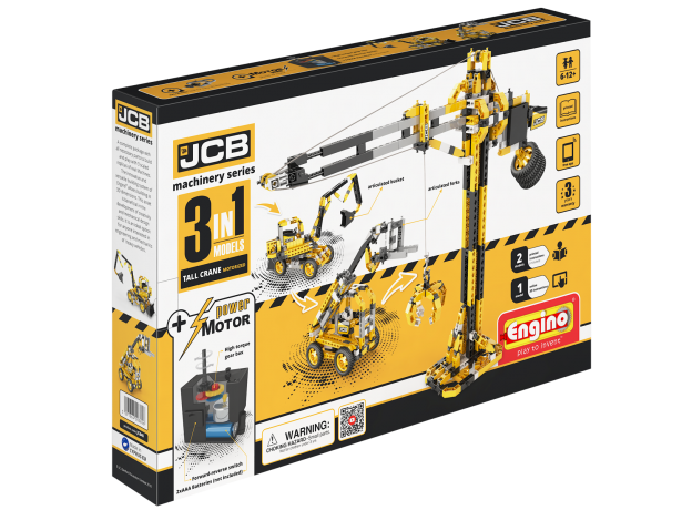 بلاک ساختنی Engino جی سی بی 3 در 1 مدل ماشین های ساختمان سازی, image