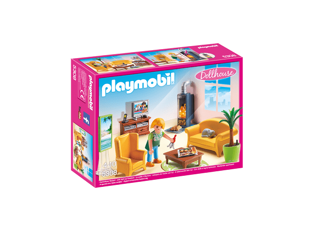 پلی موبیل اتاق نشیمن همراه با بخاری (playmobil), image