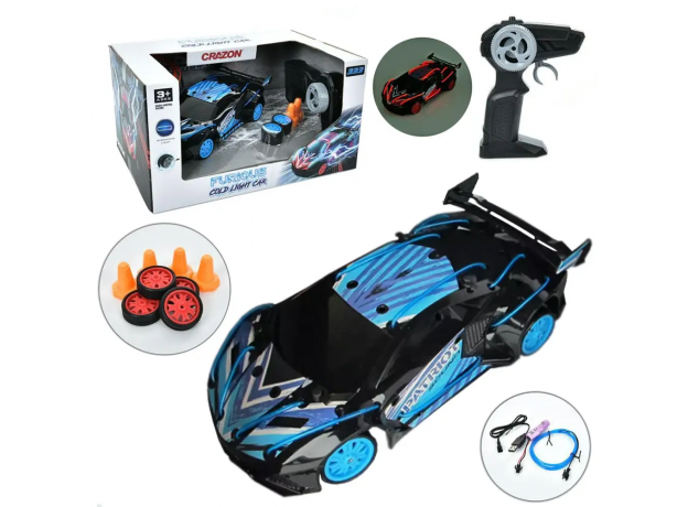 ماشین کنترلی 23 سانتی دریفت Crazon با مقیاس 1:18 مدل آبی, image