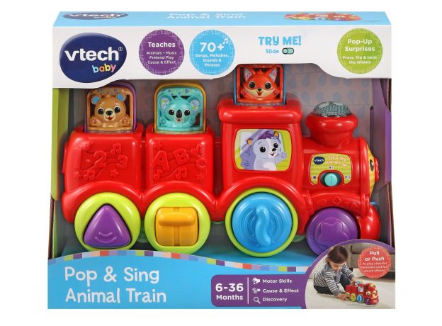 قطار موزیکال Vtech مدل Pop and Sing Animal Train, image