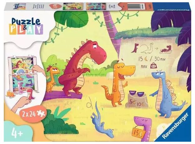 پازل 2 در 1 و بازی راونزبرگر مدل دایناسورها در تابستان, image