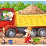 پازل 4 در 1 راونزبرگر مدل حیوانات بر روی ماشین های ساختمانی, image 5