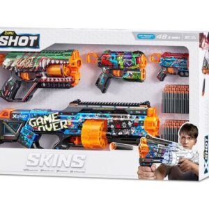 پک 4 تایی تفنگ های ایکس شات X-Shot سری Skins مدل Mix Combo, image