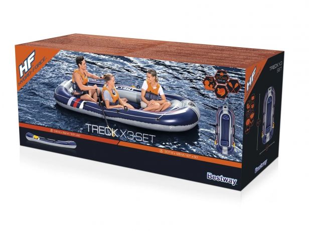ست قایق بادی 3 نفره Hydroforce به همراه پمپ بادی و پارو Bestway, image