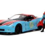 ماشین فلزی شورلت کوروت 2006 مدل Z06 و فیگور فلزی دکتر استرنج با مقیاس 1:24, image 4