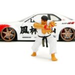 ماشین فلزی نیسان اسکای لاین 2002 مدل GT-R R34 و فیگور فلزی Ryu با مقیاس 1:24, تنوع: 253255071-Ryu, image 2