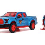 ماشین فلزی شورلت 2017 Ford F-150 Raptor و فیگور فلزی سوپرمن با مقیاس 1:32, image 2