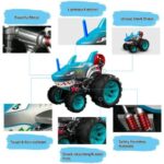 ماشین کنترلی 5 چرخ Shark Stunt Car طرح کوسه Crazon با مقیاس 1:14, image 4