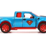 ماشین فلزی شورلت 2017 Ford F-150 Raptor و فیگور فلزی سوپرمن با مقیاس 1:32, image 4