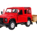 ماشین کنترلی لندرور Defender همراه با تریلر راستار با مقیاس 1:14 (قرمز), image 4