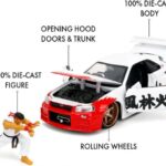 ماشین فلزی نیسان اسکای لاین 2002 مدل GT-R R34 و فیگور فلزی Ryu با مقیاس 1:24, تنوع: 253255071-Ryu, image 9